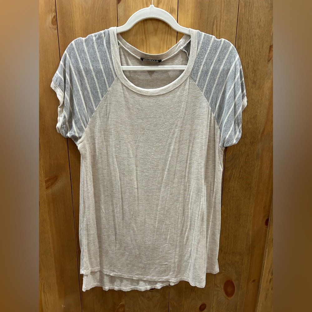 Casual Striped Sleeve Women's Top